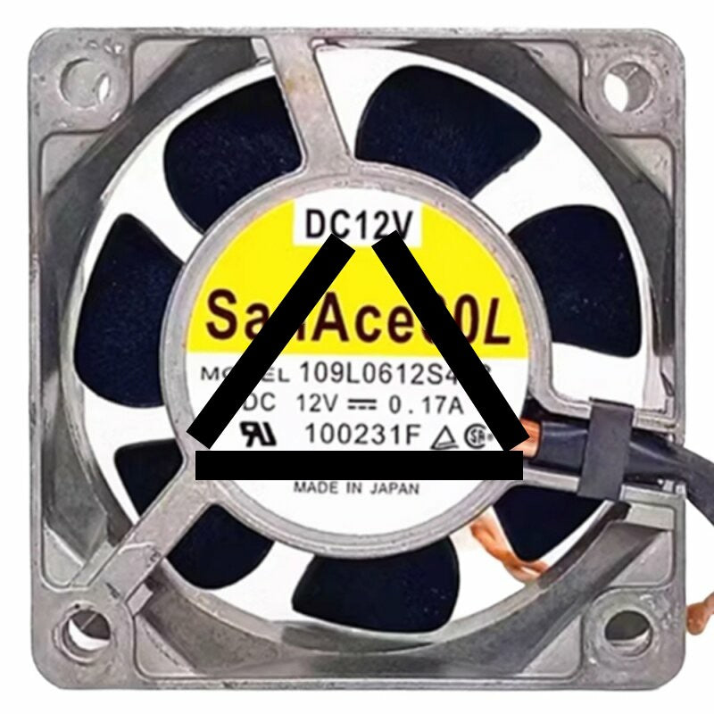 Sanyo Denki 109L0612S403 DC 12V 0.17A 2 Wires Axial Cooling Fan