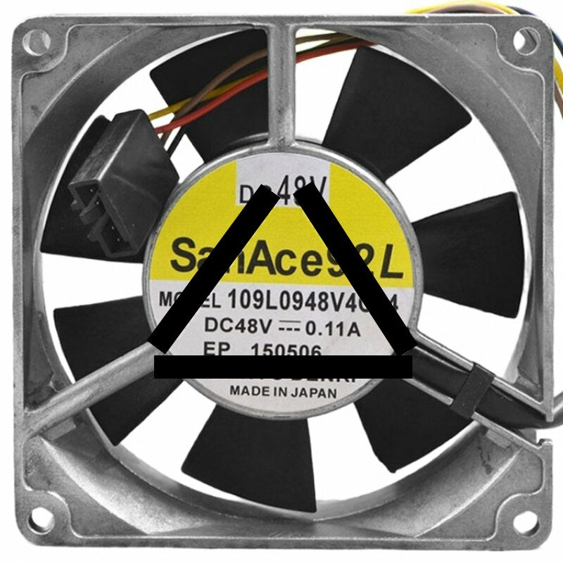 Sanyo Denki 109L0948V4C04 DC 48V 0.11A 4 Wires 9025 Axial Cooling Fan