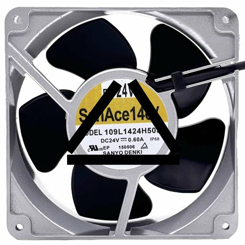 Sanyo Denki 109L1424H505 DC 24V 0.60A 2 / 3 / 4 Wires Axial Cooling Fan
