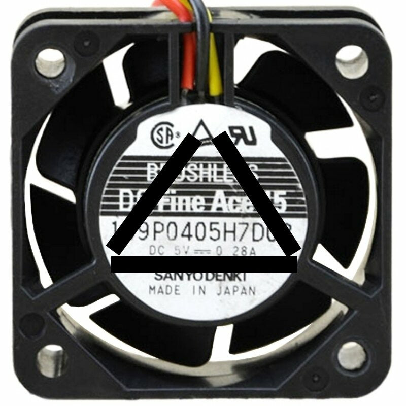 Sanyo Denki 109P0405H7D03 DC 5V 0.28A 2 Wires / 3 Wires Axial Cooling Fan