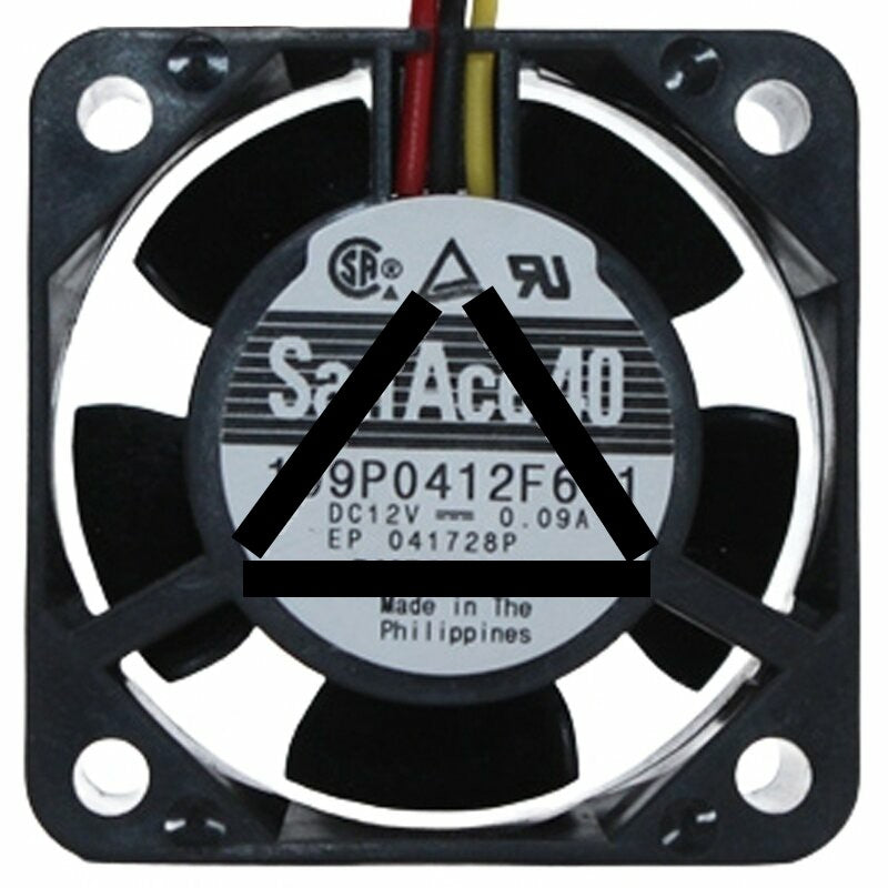 Sanyo Denki 109P0412F601 DC 12V 0.09A 3 Wires Axial Cooling Fan