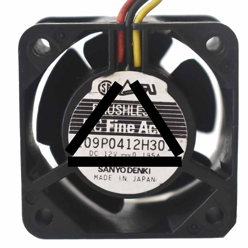 Sanyo Denki 109P0412H301 DC 12V 0.195A 4028 Axial Brushless Cooling Fan