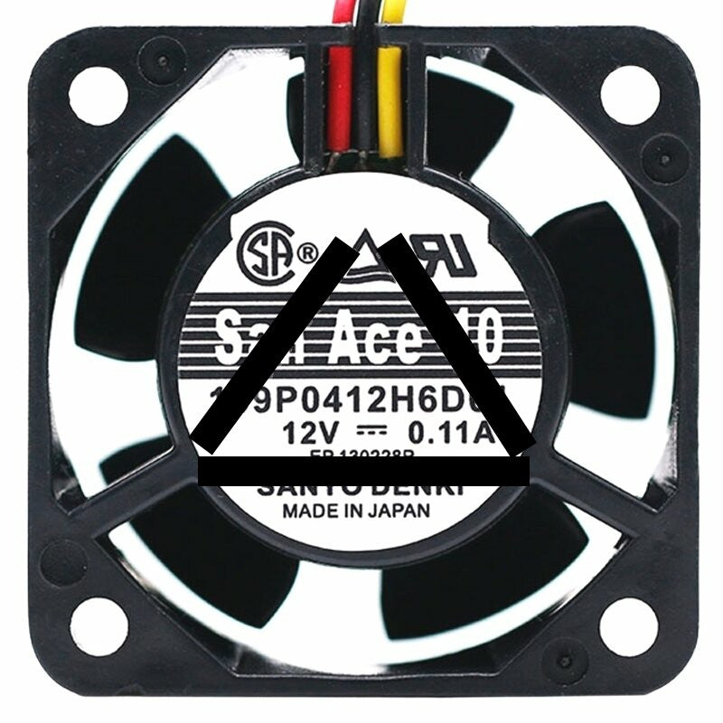 Sanyo Denki 109P0412H6D01 DC 12V 0.11A 2 Wires / 3 Wires Axial Cooling Fan