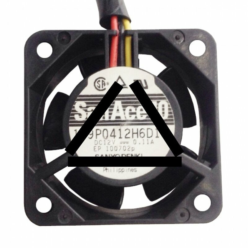 Sanyo Denki 109P0412H6D18 DC 12V 0.11A 2 Wires / 3 Wires Axial Cooling Fan