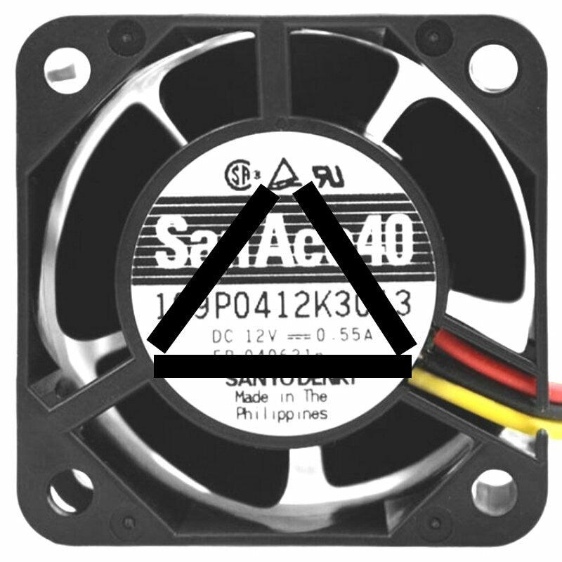 Sanyo Denki 109P0412K3013 DC 12V 0.55A 4028 Axial Cooling Fan