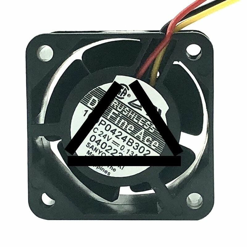 Sanyo Denki 109P0424B302 DC 24V 0.13A 2 Wires / 3 Wires Axial Cooling Fan