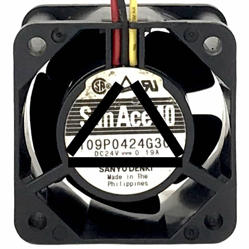 Sanyo Denki 109P0424G301 DC 24V 0.19A 2 Wires / 3 Wires 4028 Axial Fan