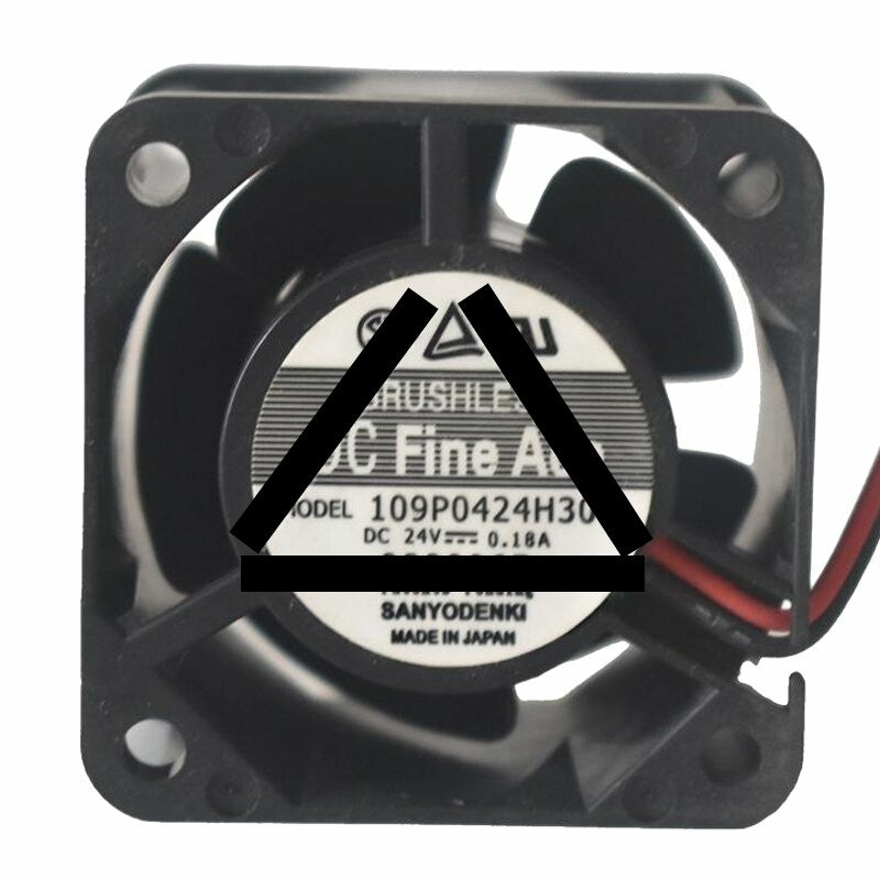 Sanyo Denki 109P0424H303 DC 24V 0.18A 4028 Axial Brushless Cooling Fan