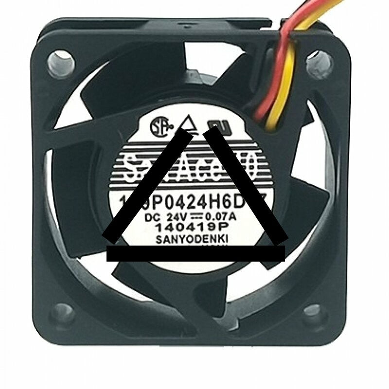 Sanyo Denki 109P0424H6D17 DC 24V 0.07A 3 Wires Axial Cooling Fan