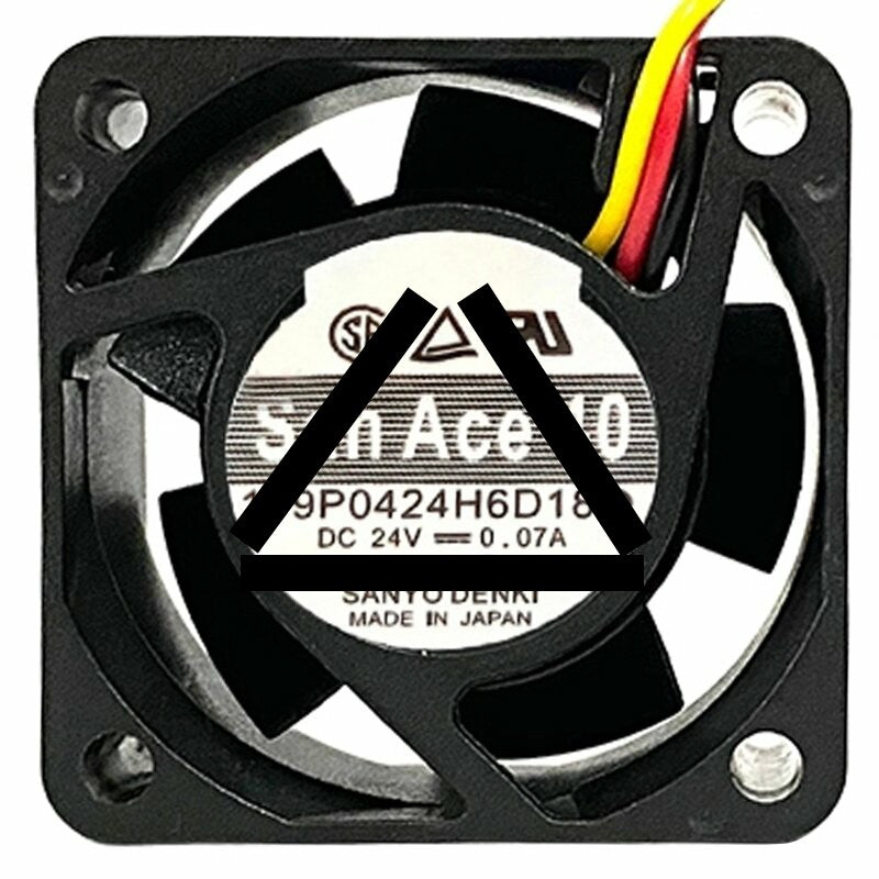 Sanyo Denki 109P0424H6D18 DC 24V 0.07A 3 Wires Axial Cooling Fan