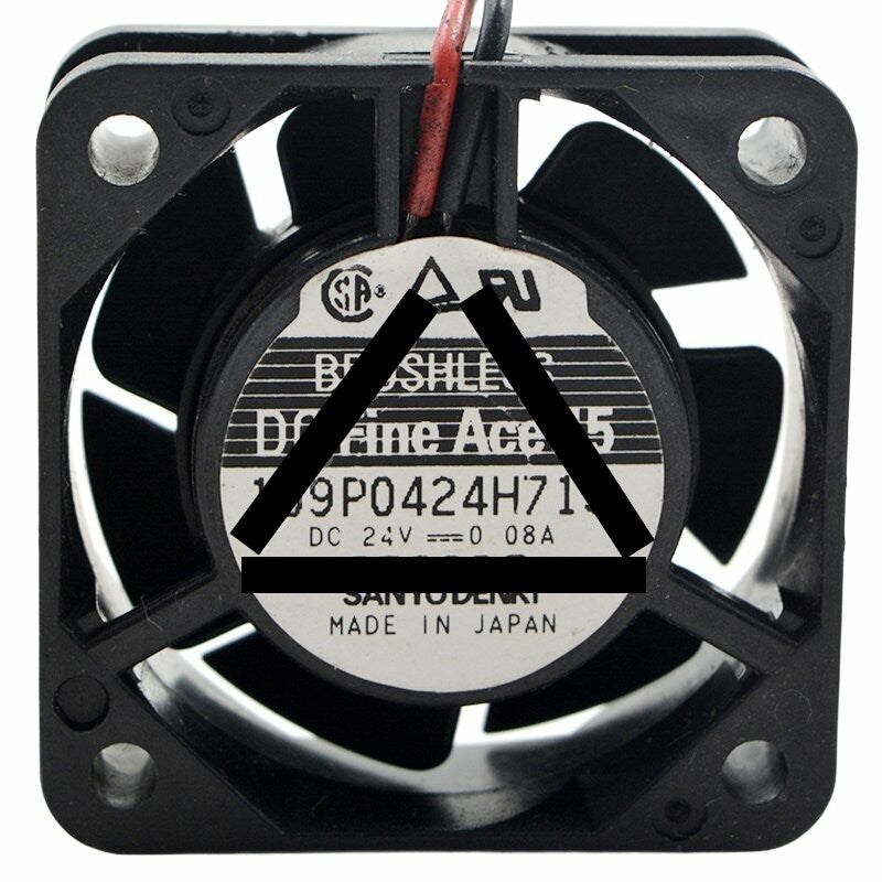 Sanyo Denki 109P0424H713 DC 24V 0.08A 4015 Axial Brushless Cooling Fan
