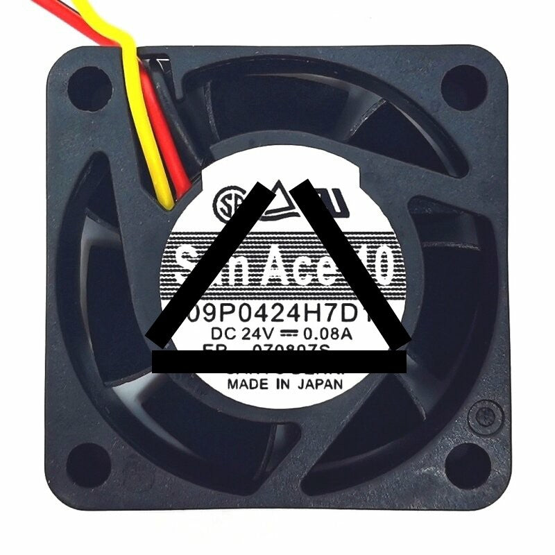 Sanyo Denki 109P0424H7D16 DC 24V 0.08A 2 Wires / 3 Wires Axial Cooling Fan