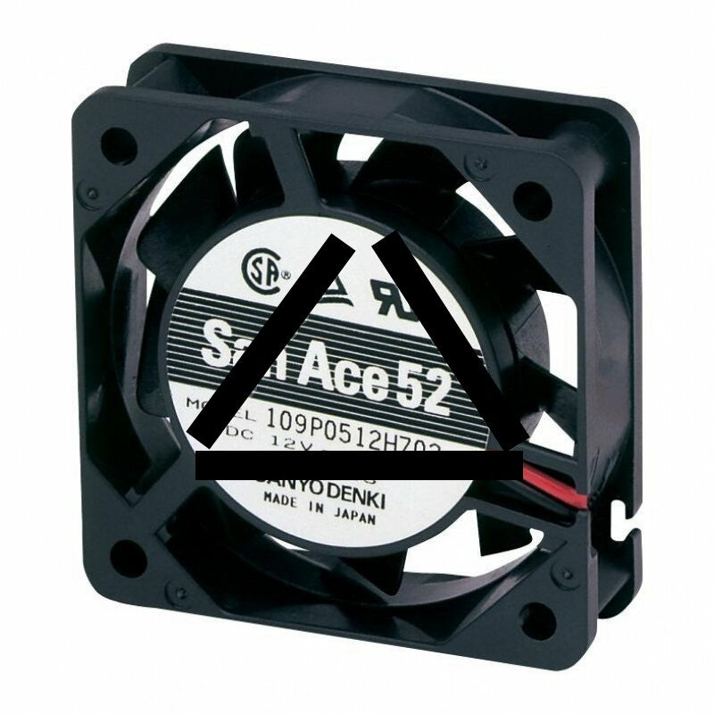Sanyo Denki 109P0512H702 DC 12V 0.1A 2 Wires Axial Cooling Fan