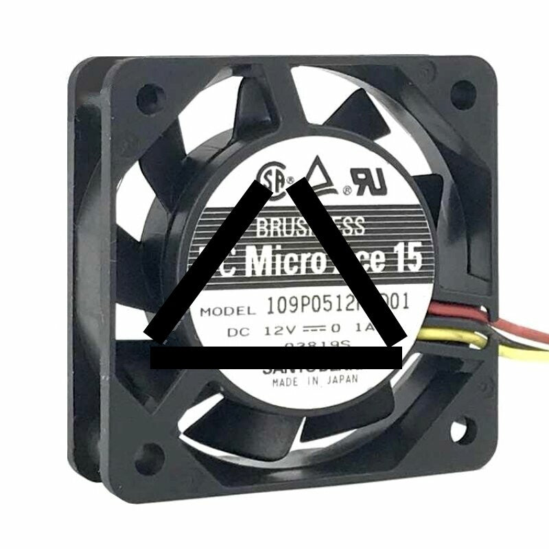 Sanyo Denki 109P0512H7D01 DC 12V 0.1A 2 Wires / 3 Wires / 4 Wires Axial Cooling Fan