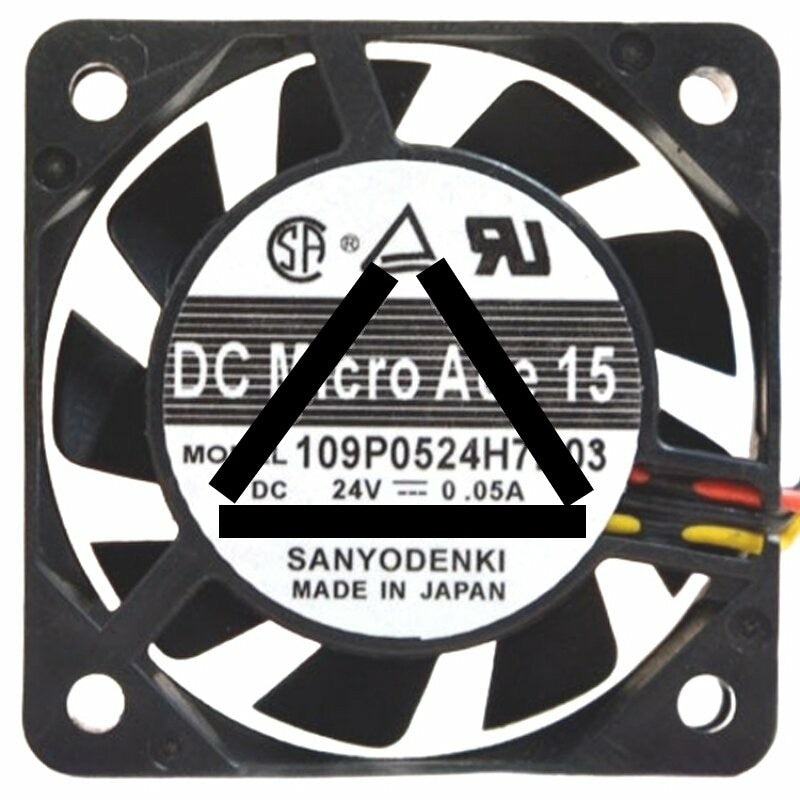 Sanyo Denki 109P0524H7D03 DC 24V 0.05A 5015 Axial Cooling Fan
