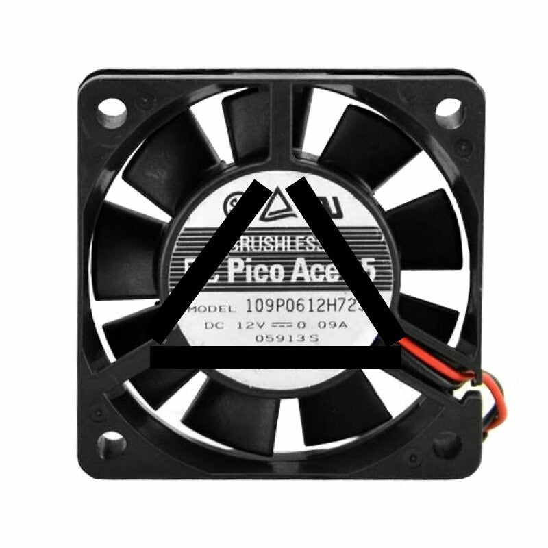 Sanyo Denki 109P0612H723 DC 12V 0.09A 2 Wires / 3 Wires Axial Cooling Fan