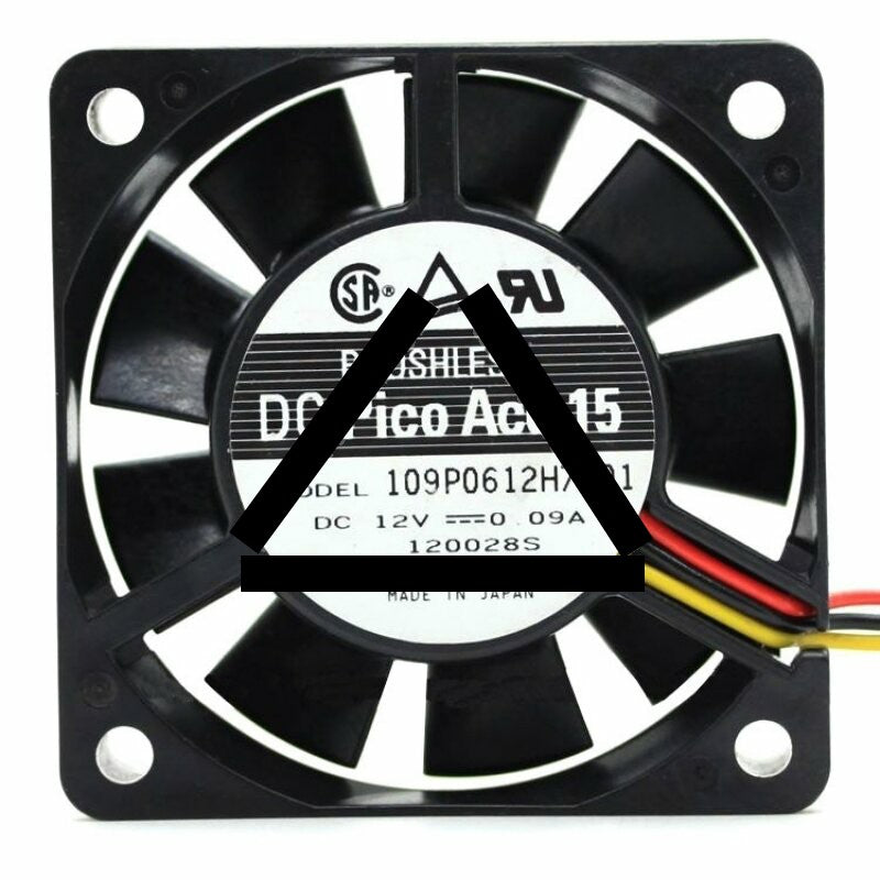 Sanyo Denki 109P0612H7D01 DC 12V 0.09A 2 Wires / 3 Wires Axial Cooling Fan