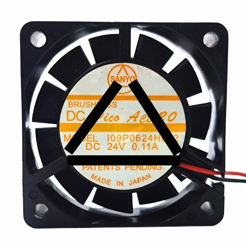 Sanyo Denki 109P0624H602 DC 24V 0.11A 6020 Axial Cooling Fan