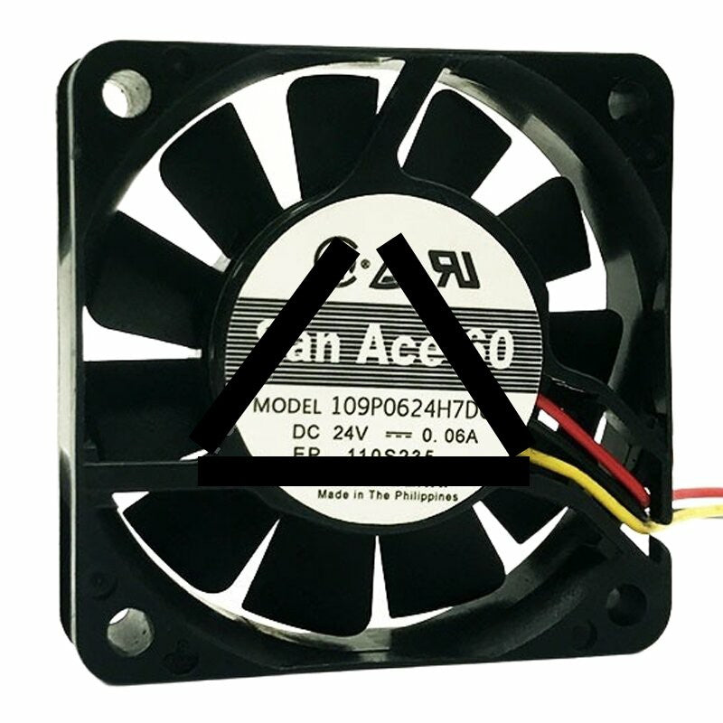 Sanyo Denki 109P0624H7D01 DC 24V 0.06A 6015 Axial Cooling Fan