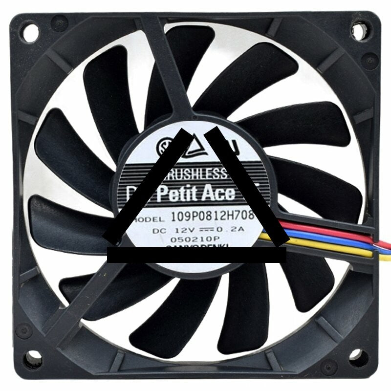 Sanyo Denki 109P0812H708 DC 12V 0.2A 2 / 3 Wires 8015 Axial Fan