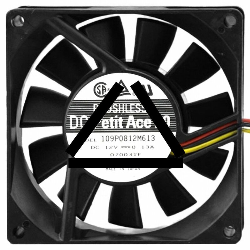 Sanyo Denki 109P0812M613 12V 0.13A 8020 DC Brushless Axial Cooling Fan
