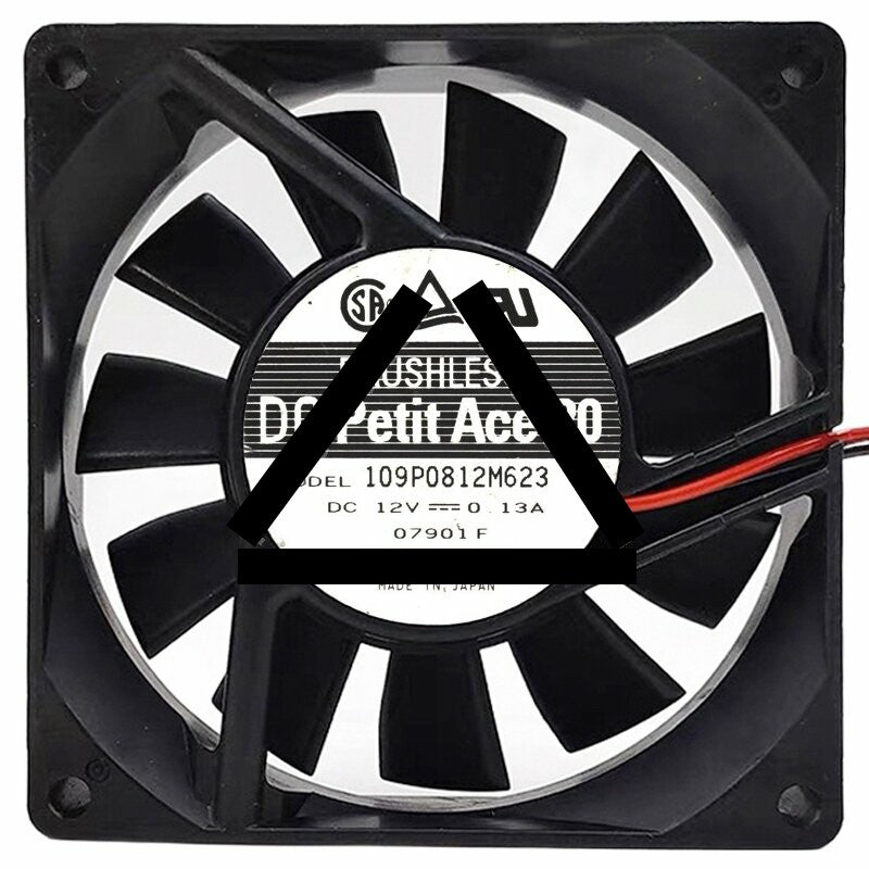 Sanyo Denki 109P0812M623 DC 12V 0.13A DC Brushless Axial Cooling Fan