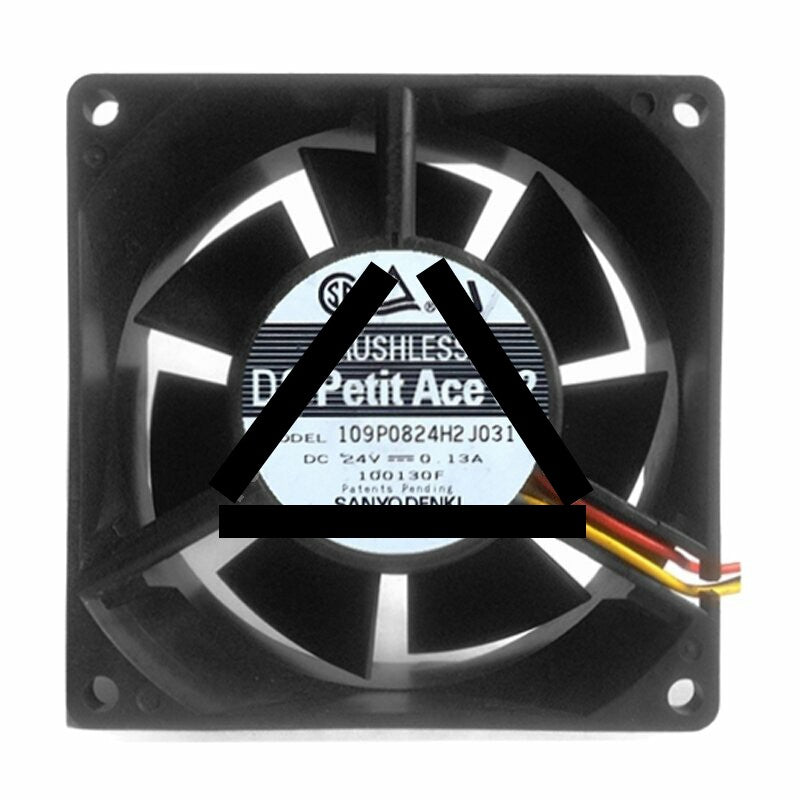 Sanyo Denki 109P0824H2J031 DC 24V 0.13A 8032 Axial Cooling Fan