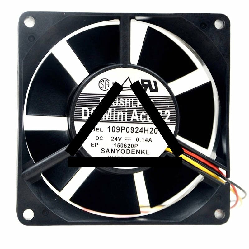 Sanyo Denki 109P0924H201 DC 24V 0.14A 9232 Axial Brushless Cooling Fan