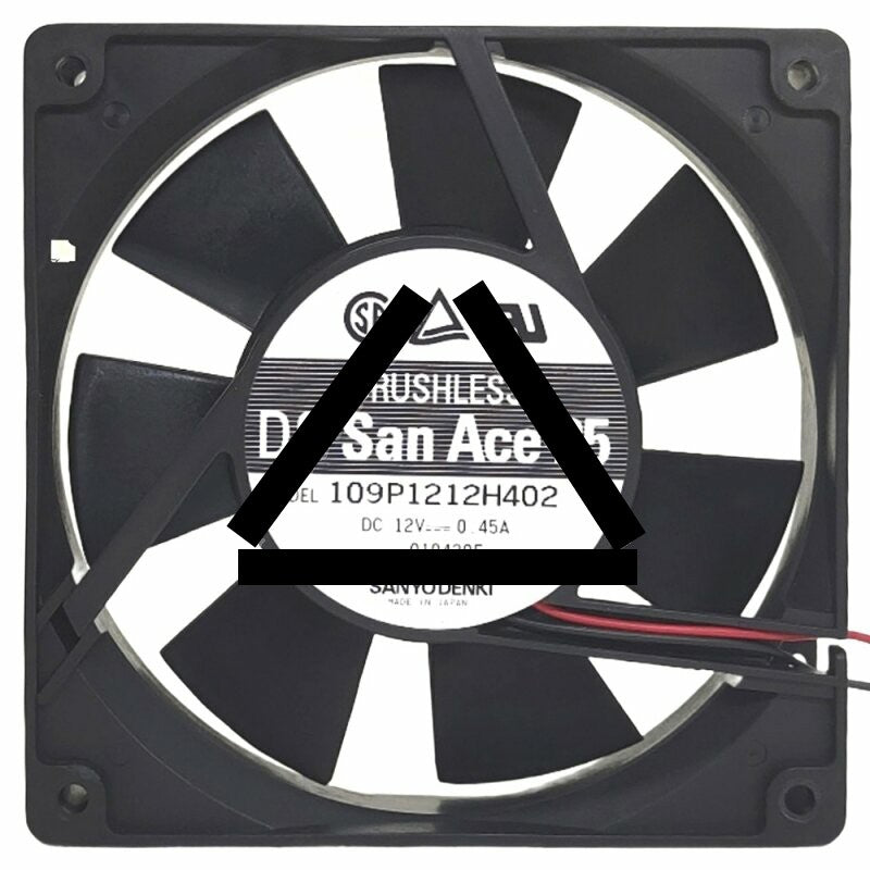Sanyo Denki 109P1212H402 DC 12V 0.45A Brushless Axial Cooling Fan