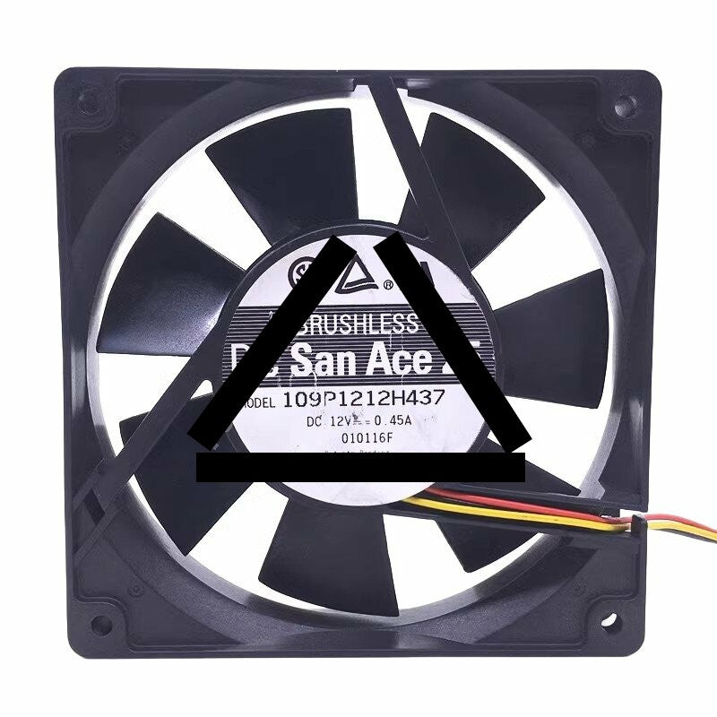 Sanyo Denki 109P1212H437 DC 12V 0.45A 12025 Axial Brushless Cooling Fan