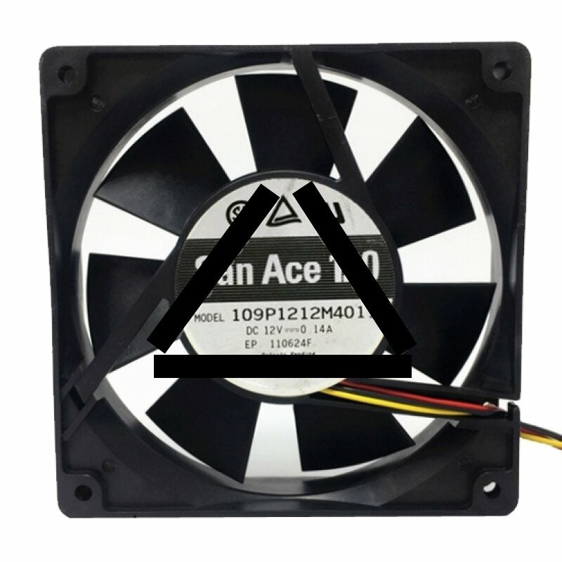 Sanyo Denki 109P1212M4011 DC 12V 0.14A 3 Wires Axial Cooling Fan