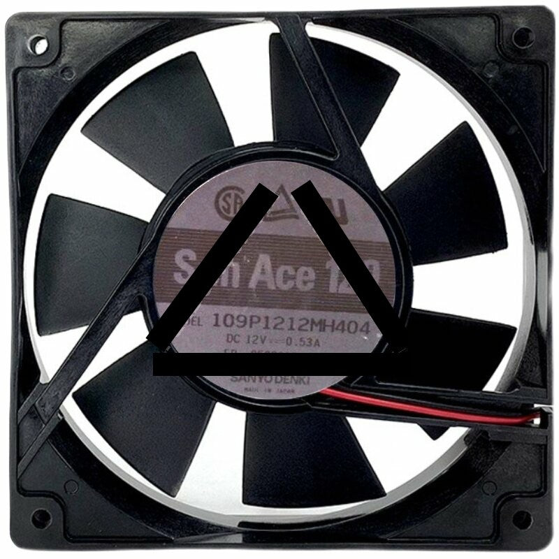 Sanyo Denki 109P1212MH404 DC 12V 0.53A 2 Wires 12025 Axial Cooling Fan