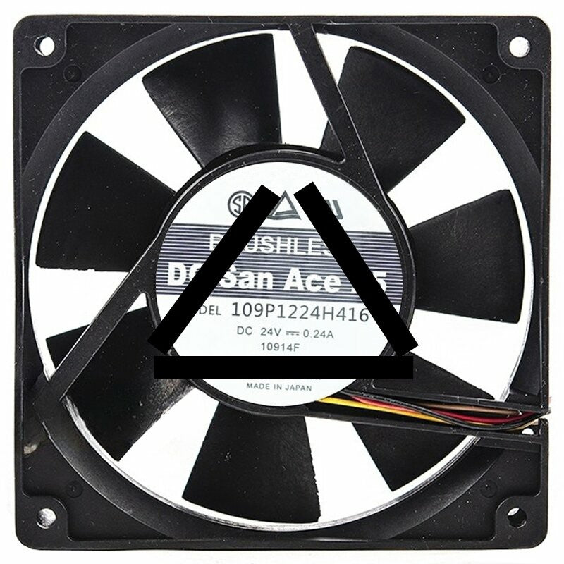 Sanyo Denki 109P1224H416 24V 0.24A 2 / 3 Wires DC Brushless Axial Fan