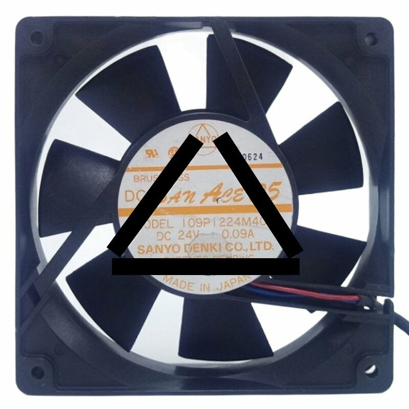 Sanyo Denki 109P1224M402 DC 24V 0.09A 2 Wires Axial Cooling Fan
