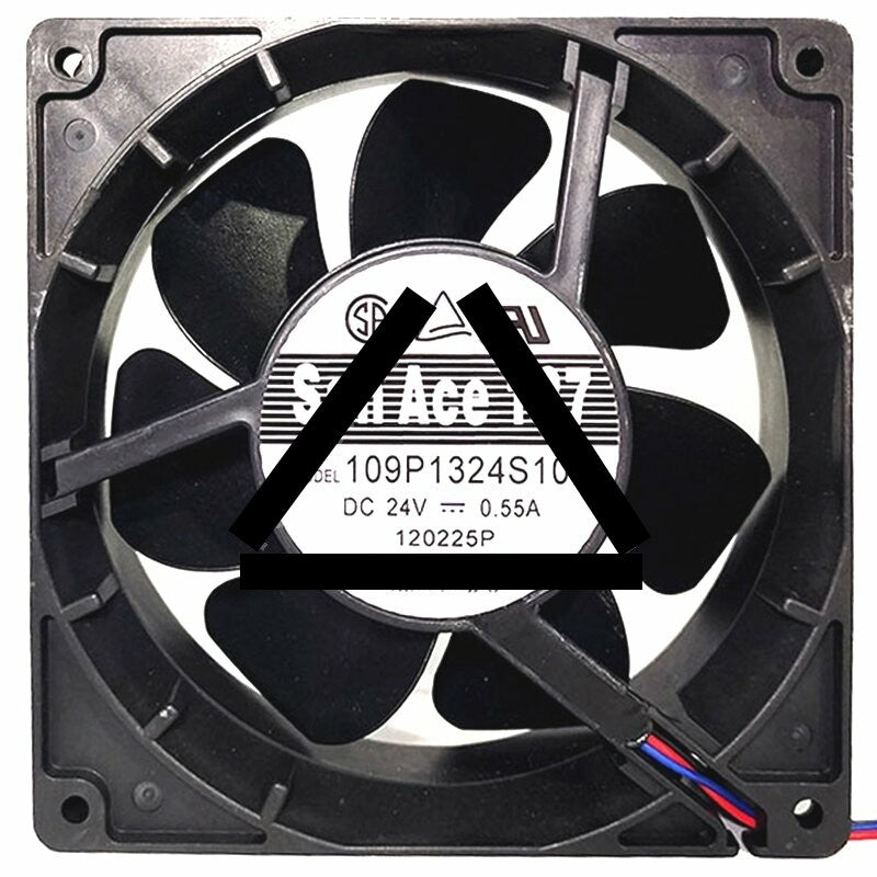 Sanyo Denki 109P1324S103 DC 24V 0.55A 3 Wires Axial Cooling Fan