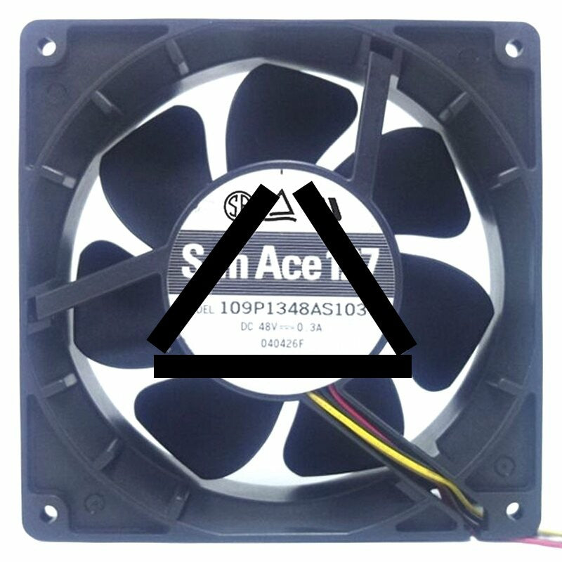 Sanyo Denki 109P1348AS1031 DC 48V 0.3A 4 Wires PWM Axial Cooling Fan