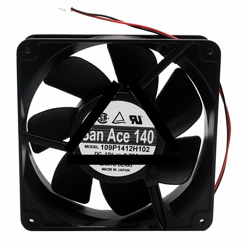 Sanyo Denki 109P1412H102 DC 12V 0.73A 2 Wires / 3 Wires Axial Cooling Fan