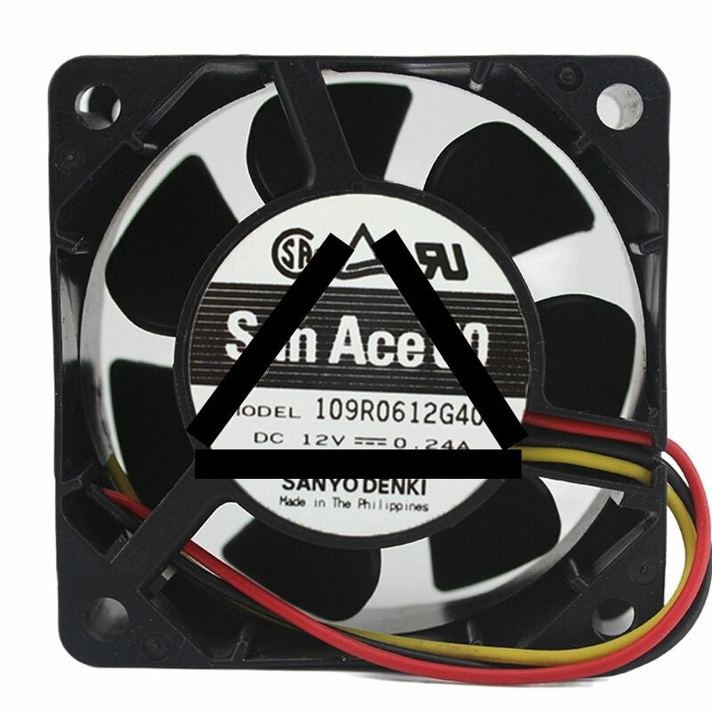 Sanyo Denki 109R0612G402 DC 12V 0.24A 6025 Axial Cooling Fan