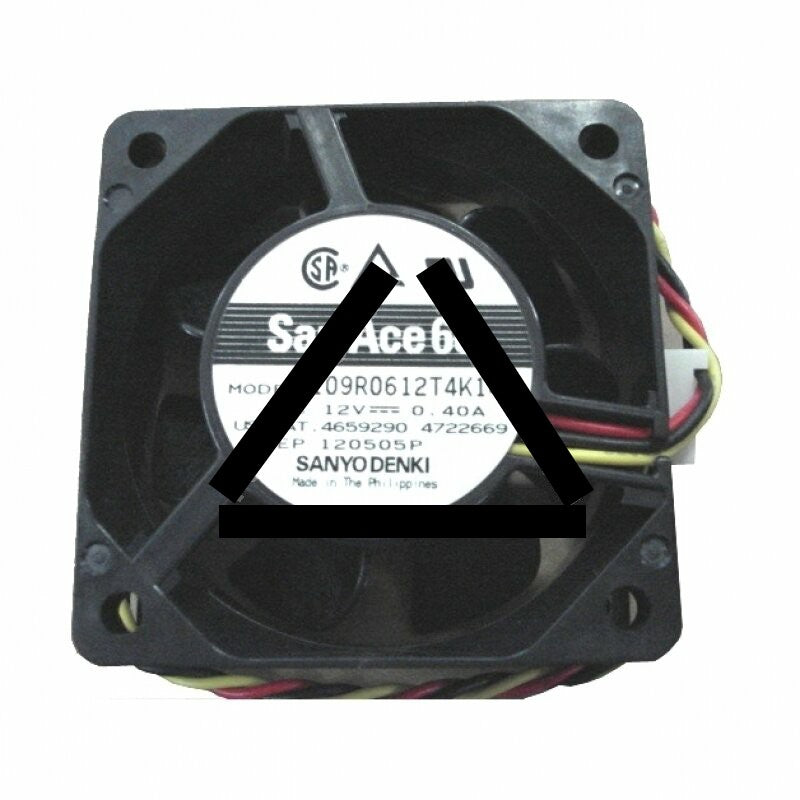 Sanyo DENKI 109R0612T4K142 DC 12V 0.4A 3 Wires Axial Cooling Fan