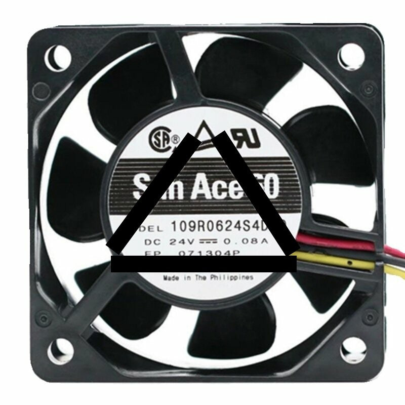 Sanyo Denki 109R0624S4D10 DC 24V 0.08A 6025 Axial Cooling Fan