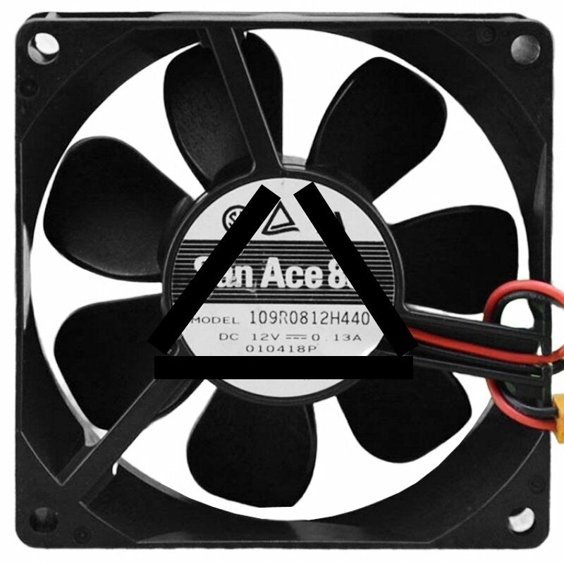 Sanyo Denki 109R0812H440 DC 12V 0.13A 2 Wires Axial Cooling Fan