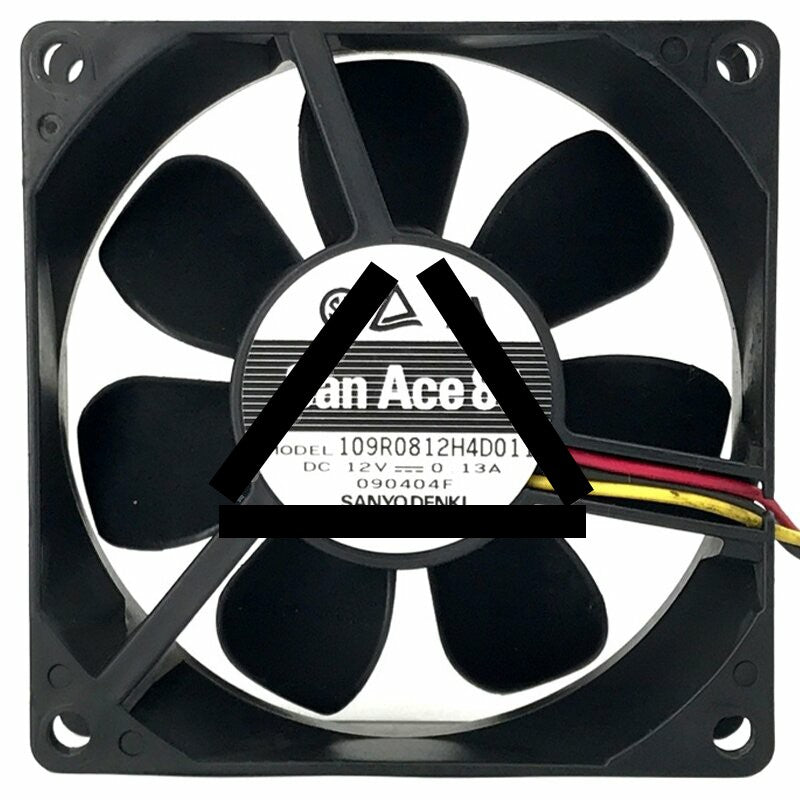 Sanyo Denki 109R0812H4D011 DC 12V 0.13A 2 / 3 Wires Axial Cooling Fan