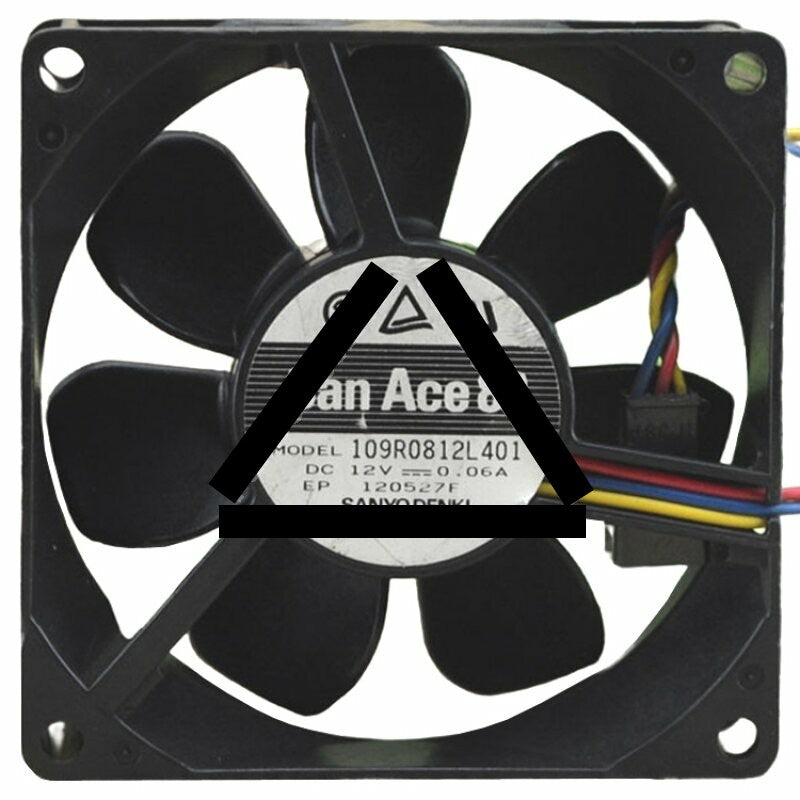 Sanyo Denki 109R0812L401 DC 12V 0.06A 3 Wires Axial Cooling Fan