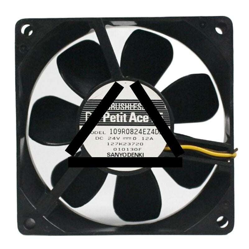 Sanyo Denki 109R0824EZ4D2 DC 24V 0.12A 8025 Brushless PWM Axial Cooling Fan