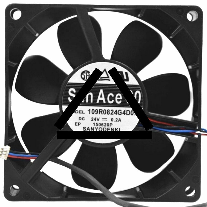 Sanyo Denki 109R0824G4D07 DC 24V 0.2A 2 Wires / 3 Wires Axial Cooling Fan