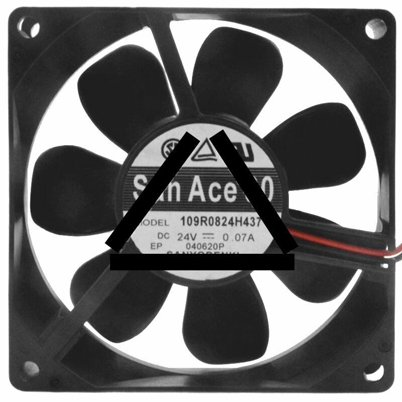 Sanyo Denki 109R0824H437 DC 24V 0.07A 2 Wires Axial Cooling Fan