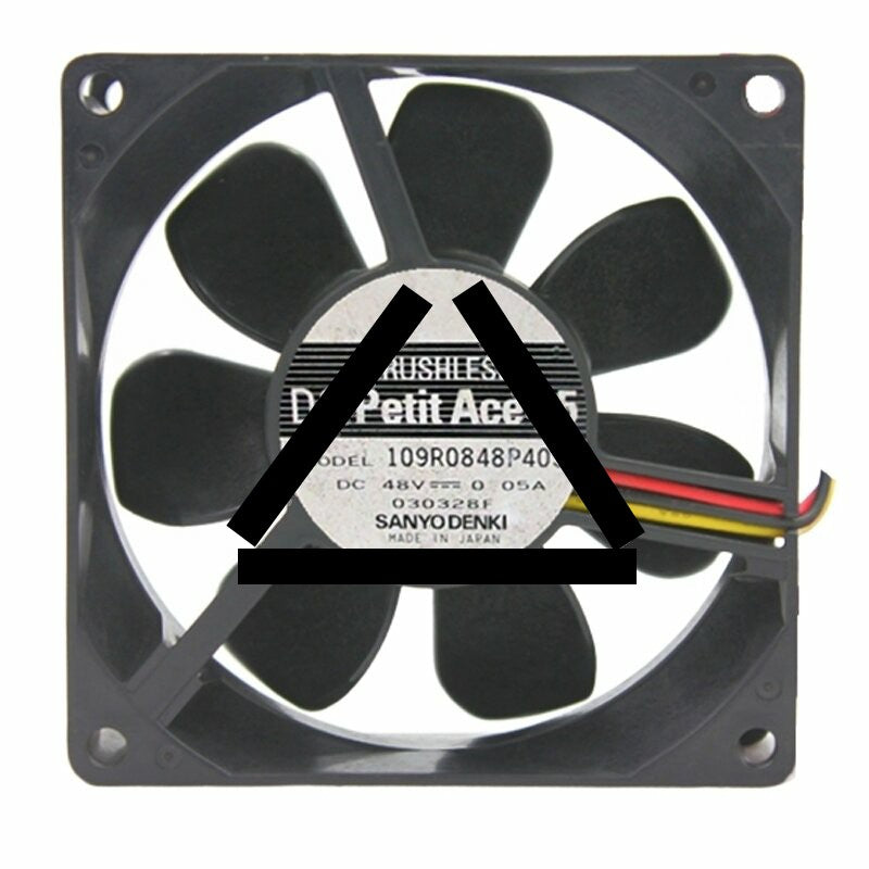 Sanyo Denki 109R0848P403 DC 48V 0.05A 8025 Axial Brushless Cooling Fan