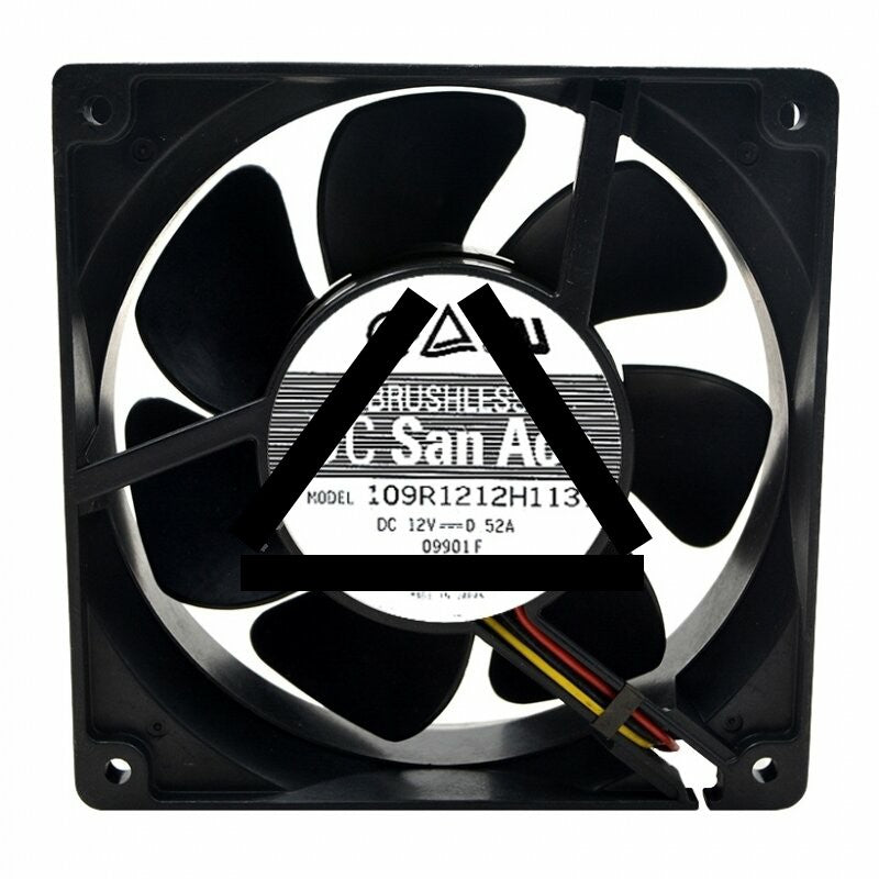 Sanyo Denki 109R1212H1131 DC 12V 0.52A 3 Wires Axial Cooling Fan