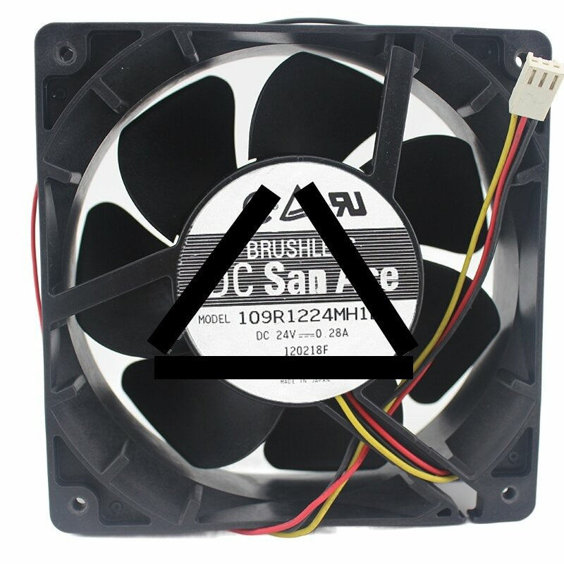 Sanyo Denki 109R1224MH1D4 DC 24V 0.28A 12038 Axial Brushless Cooling Fan