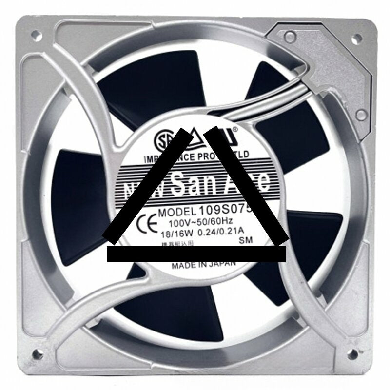 Sanyo Denki 109S075UL 100V 0.24/0.21A 18/16W Impedance Protected Cooling Fan